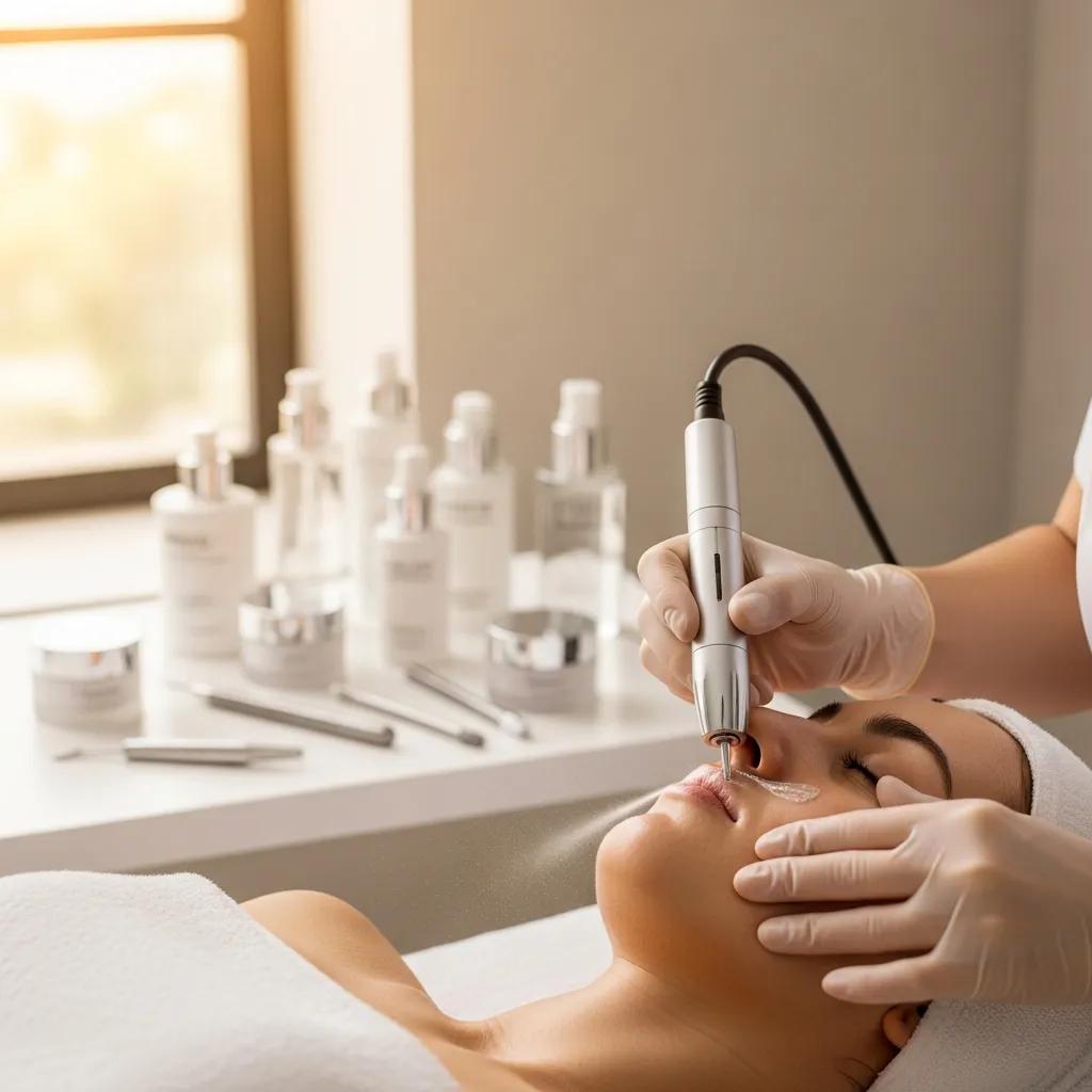 Skincare treatment for facial rejuvenation at a recovery spa