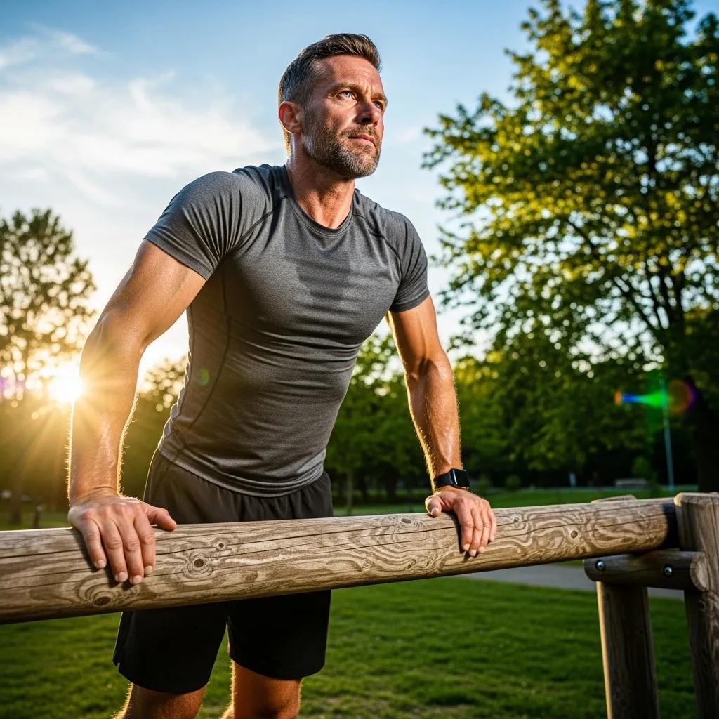 Active middle-aged man representing the benefits of testosterone replacement therapy